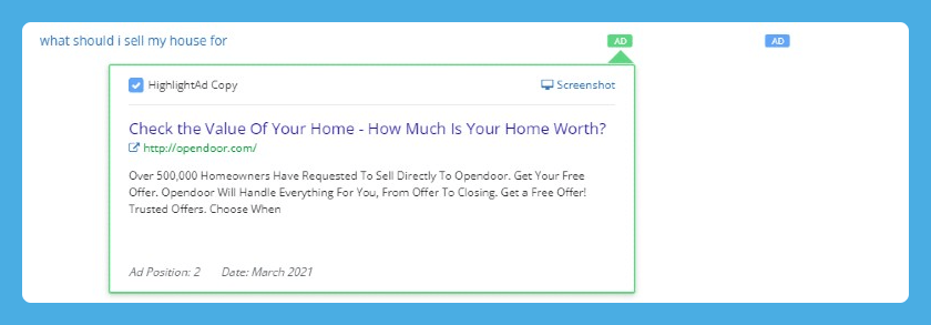 Opendoor March 2021 ad
